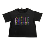 GAELLE t-shirt girocollo tinta unita con brillantini Nero per Bambina 2746M00038 NERO GAELLE 