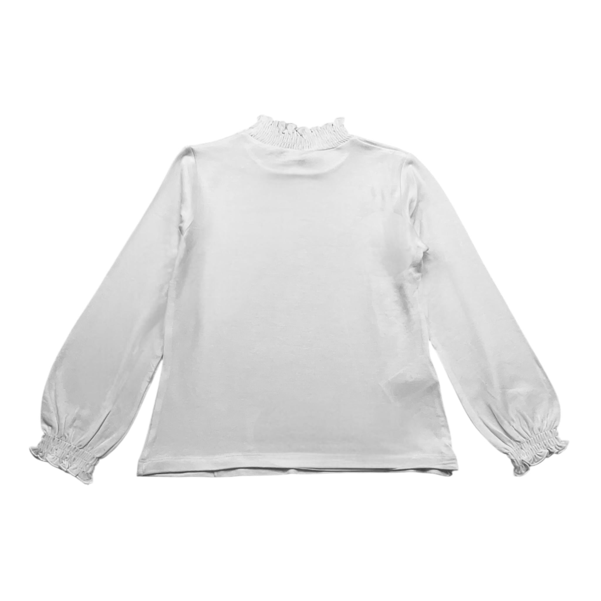 MAYORAL shirt mezzocollo tinta unita con brillantini Bianco per Bambina 145X BIANCO MAYORAL 