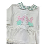 I Delfi Completo 2 Pezzi Shirt-Ghettina Tinta Unita per Neonata 25P5141 BIANCO I DELFI 