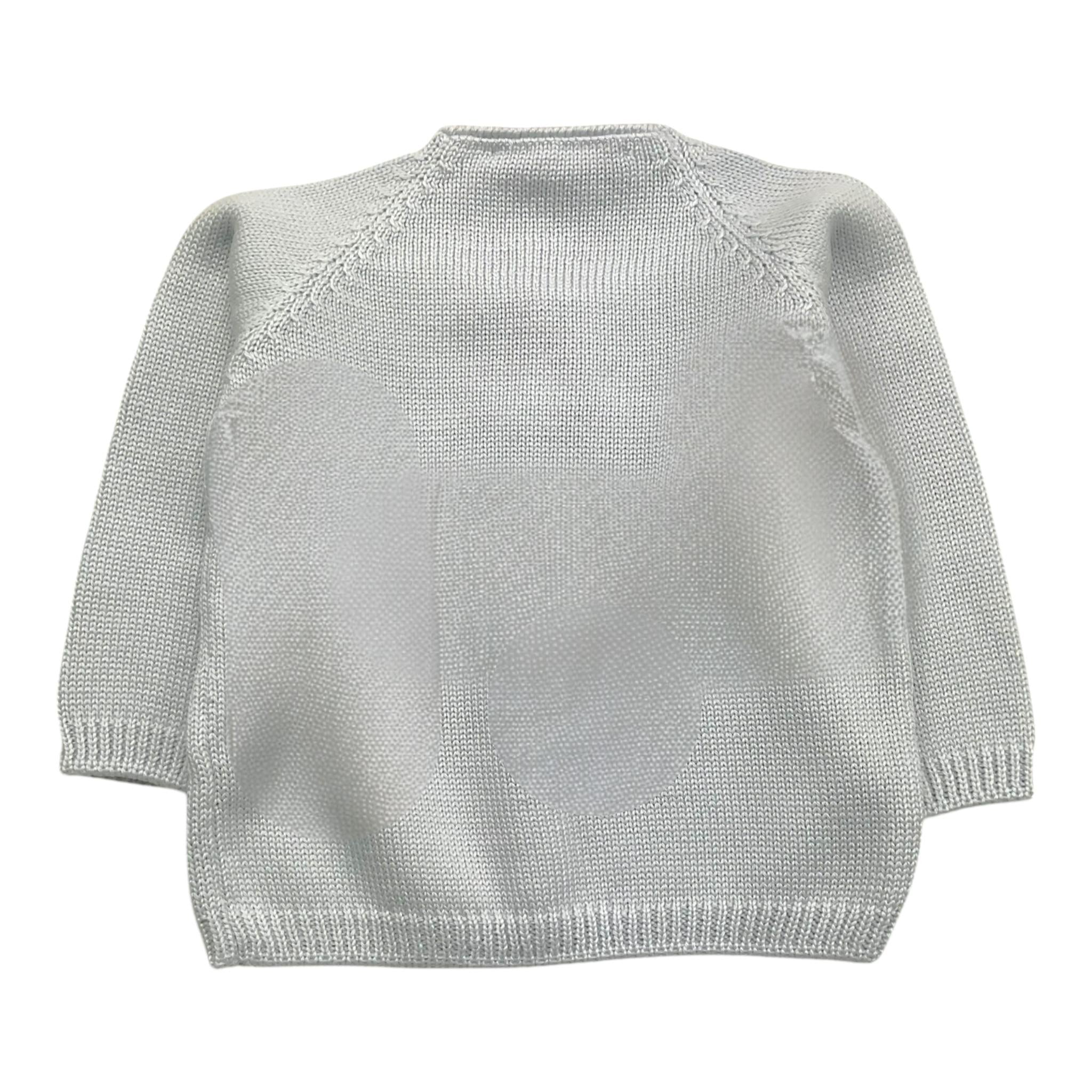 LITTLE BEAR cardigan tinta unita con bottoni Celeste per Neonato 9005 CELESTE LITTLE BEAR 