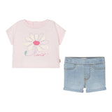 Levi'S 2-teiliges Set T-Shirt-Shorts Rosa für Baby Mädchen