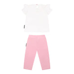 John Richmond Completo 2 Pezzi T-Shirt-Leggins Bicolore per Neonata RIP25008CJ BIANCO/ROSA JOHN RICHMOND 