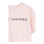 Marc Jacobs T-Shirt Girocollo Tinta Unita con Stampa per Bambina W60463J ROSA MARC JACOBS 