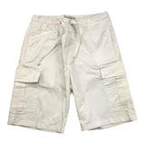 Manuel Ritz Einfarbige Bermudashorts mit elastischer Taille in Weiß für Jungen