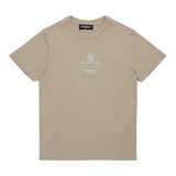 Dsquared2 T-Shirt Girocollo Tinta Unita con Stampa per Bambino DQ2743 BEIGE DSQUARED2 