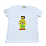 Mousse T-Shirt Girocollo Tinta Unita con Stampa per Bambino DINOBEACHX BIANCO MOUSSE 