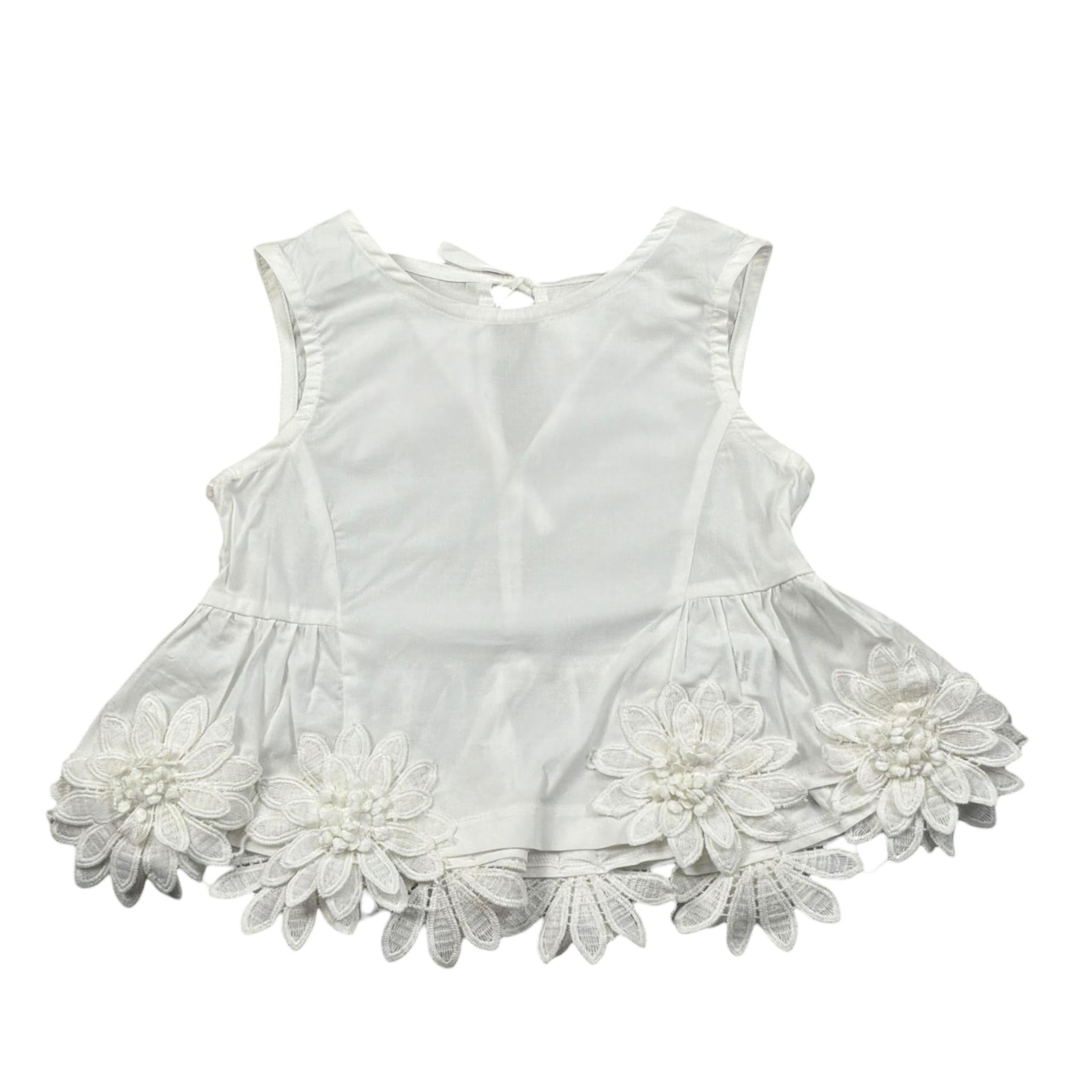 Piccola Ludo Completo 2 Pezzi Top-Pantalone Tinta Unita per Bambina BS10WB042 BIANCO PICCOLA LUDO 