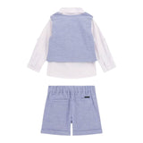 Guess Completo 4 Pezzi Camicia-Bermuda-Gilet-Papillions per Neonato I5RG21WF6P0 AZZURRO GUESS 