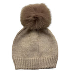 GIO HIGUAMY cappello tinta unita con pon pon Beige per Bambino CT0469VA BEIGE GIO HIGUAMY 