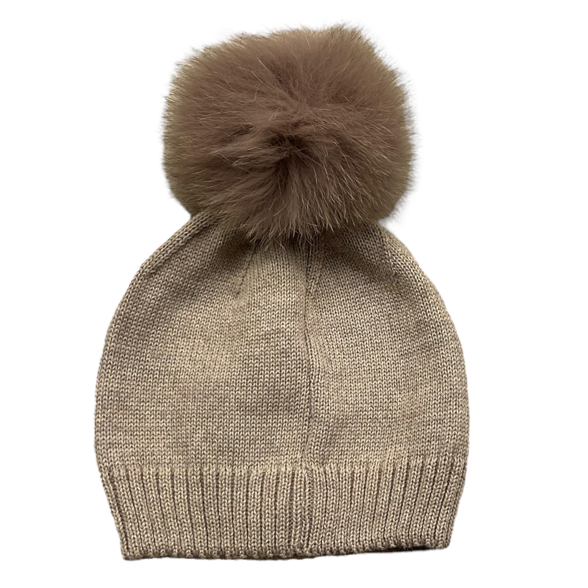 GIO HIGUAMY cappello tinta unita con pon pon Beige per Bambino CT0469VA BEIGE GIO HIGUAMY 
