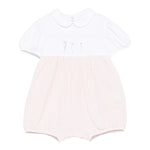 Il Gufo Pagliaccetto Mezza Manica Bicolore per Neonata P25TO270C3160 BIANCO/ROSA IL GUFO 