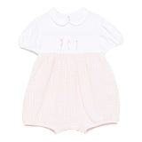 Il Gufo Pagliaccetto Mezza Manica Bicolore per Neonata P25TO270C3160 BIANCO/ROSA IL GUFO 