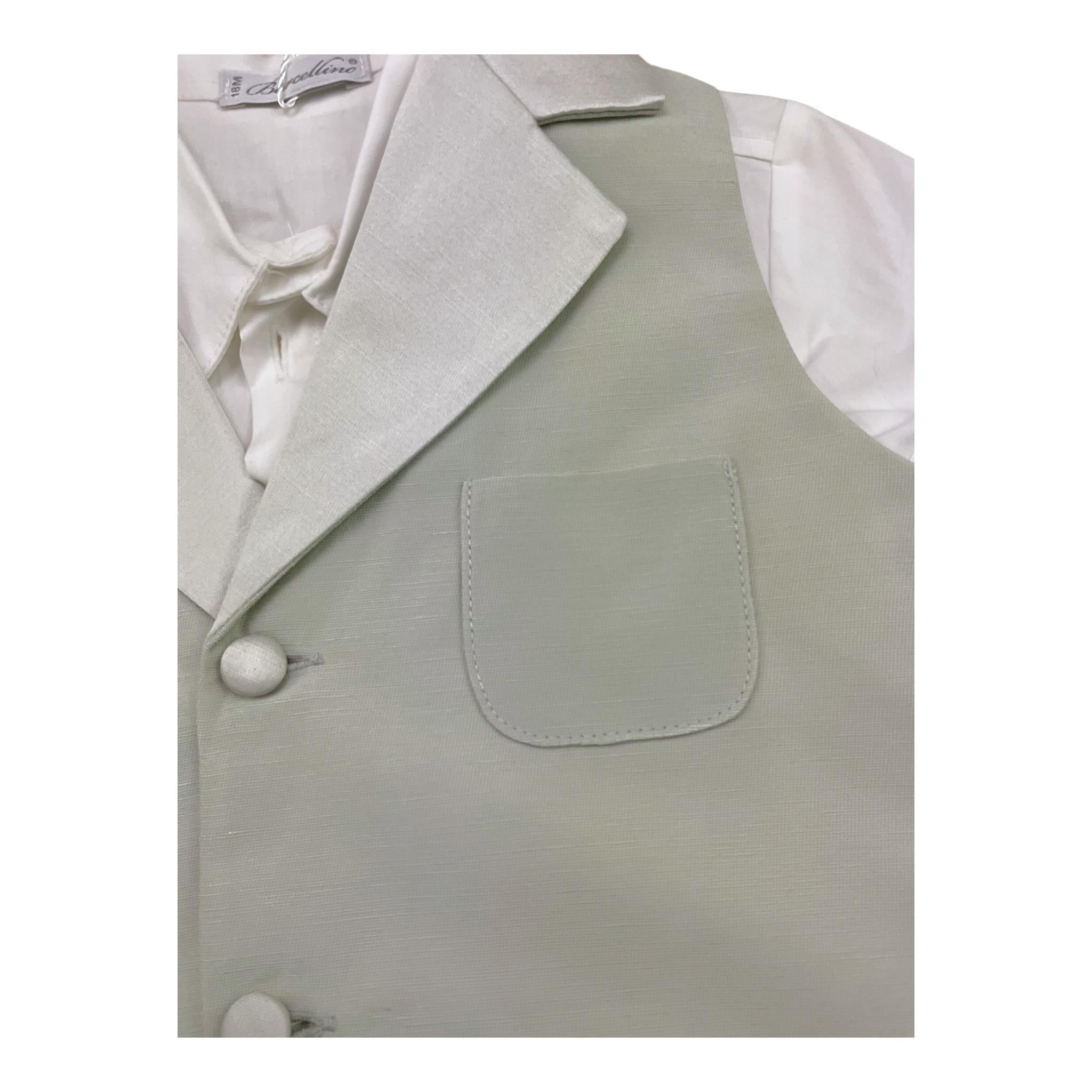 Barcellino Completo 2 Pezzi Body-Pagliaccetto per Neonato 120711 BIANCO/GRIGIO BARCELLINO 