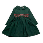 MALVI & CO abito manica lunga tinta unita cn ricami Verde per Bambina FCCM005VEII VERDE MALVI & CO 