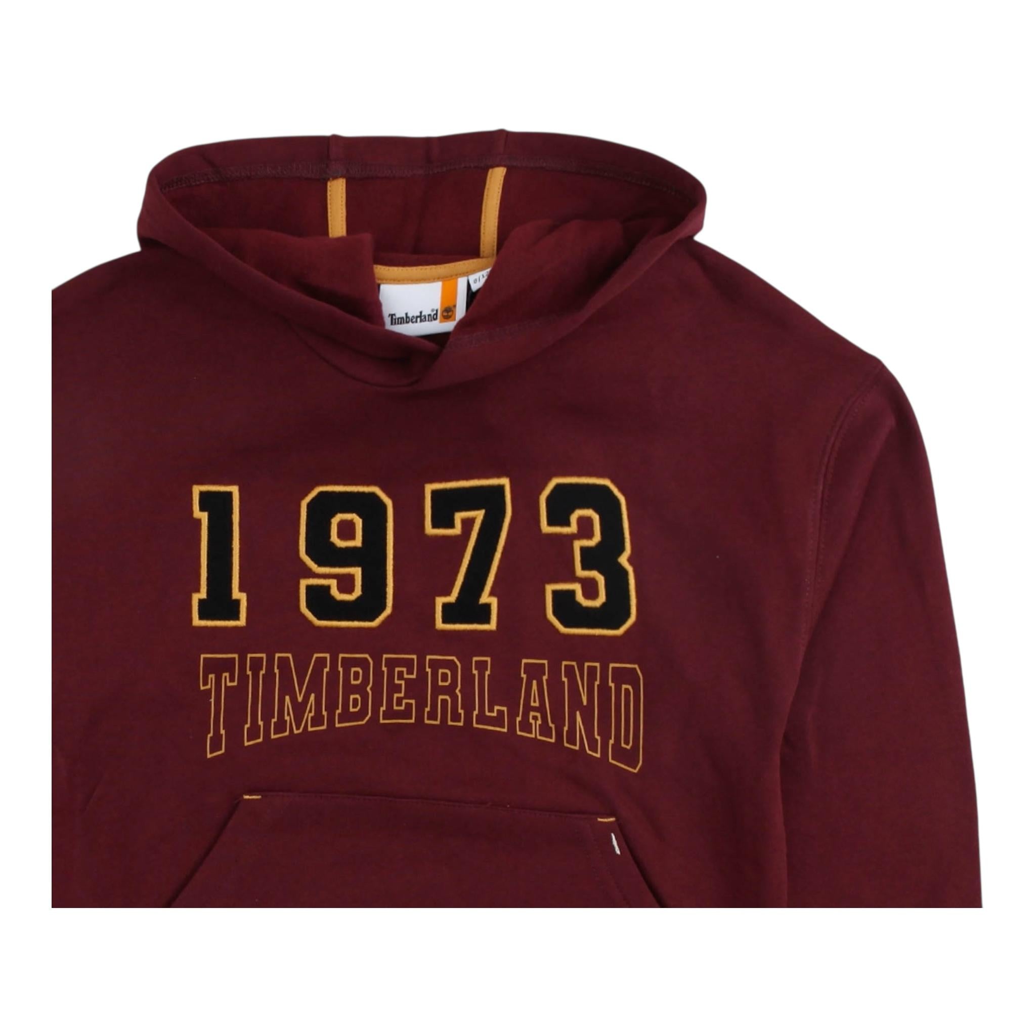 TIMBERLAND felpa chiusa con cappuccio tint unita con logo Bordeaux per Bambino T60317 BORDEAUX TIMBERLAND 
