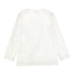 Monnalisa Shirt Girocollo Tinta Unita con Stampa per Bambina 19D632 BIANCO MONNALISA 