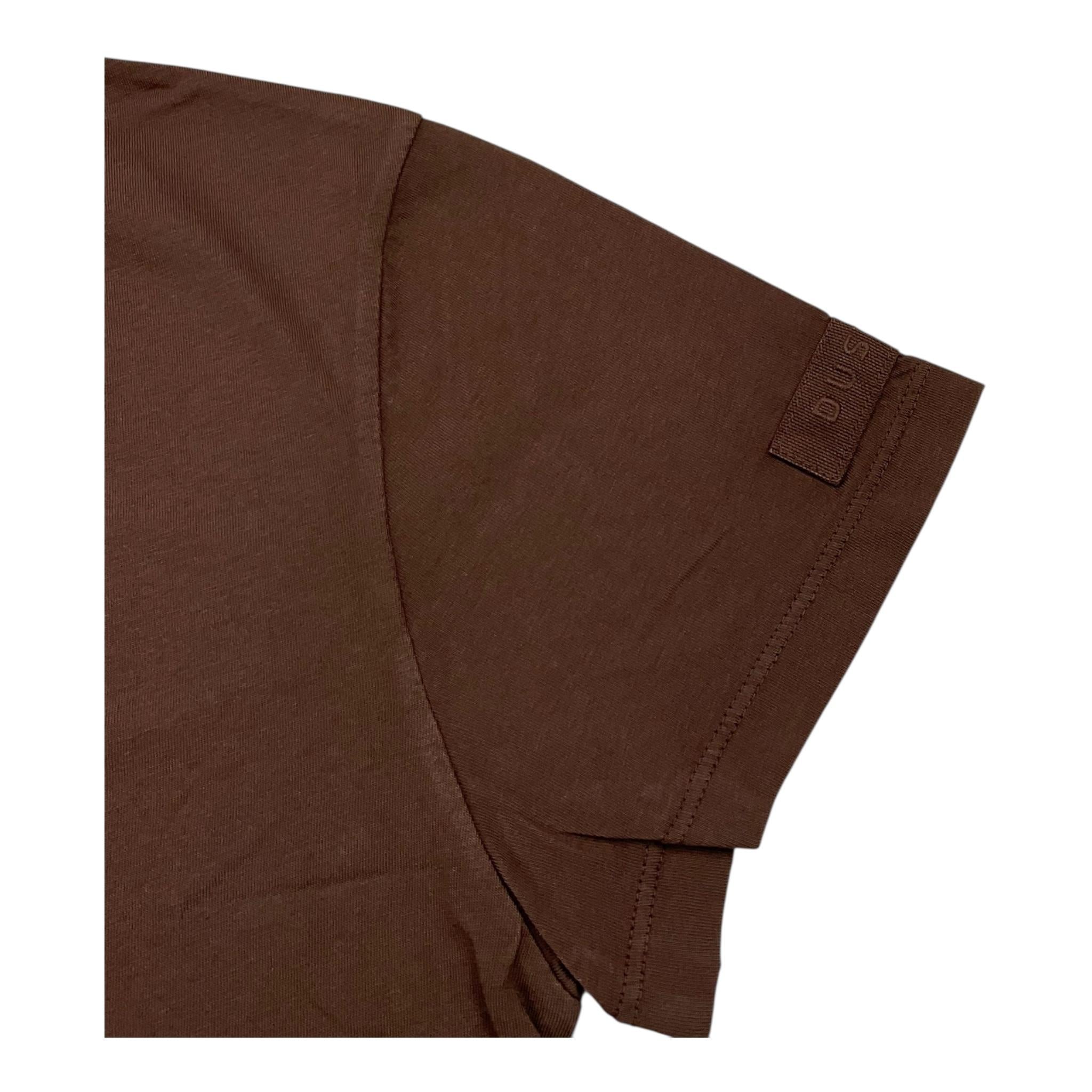 DUSTY COLOR t-shirt girocollo tinta unita Marrone per Bambino DUXF4033TS MARRONE DUSTY COLOR 