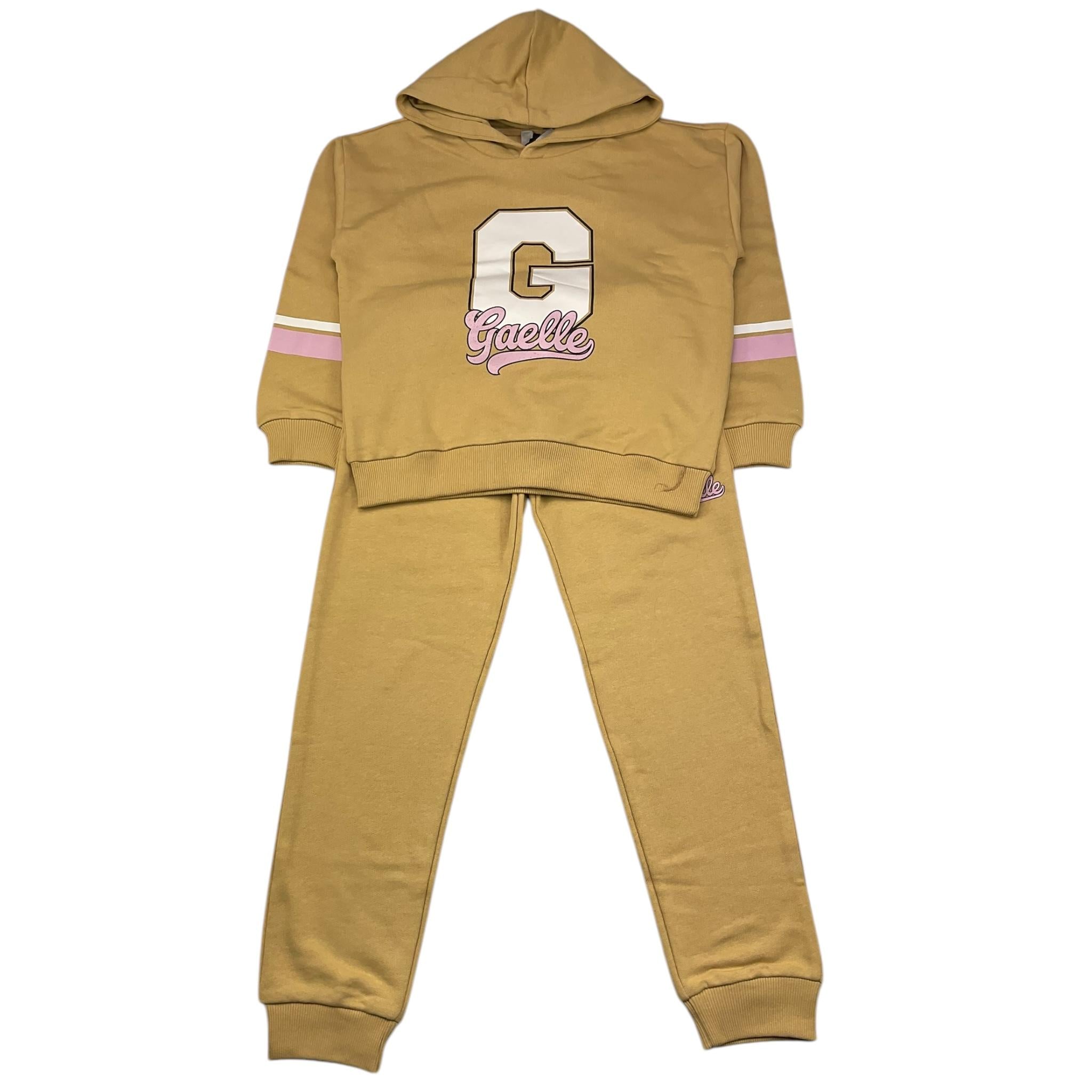 GAELLE completo 2 pezzi felpa-pantalone tinta unita Sabbia per Bambina 2741T00525 SABBIA GAELLE 