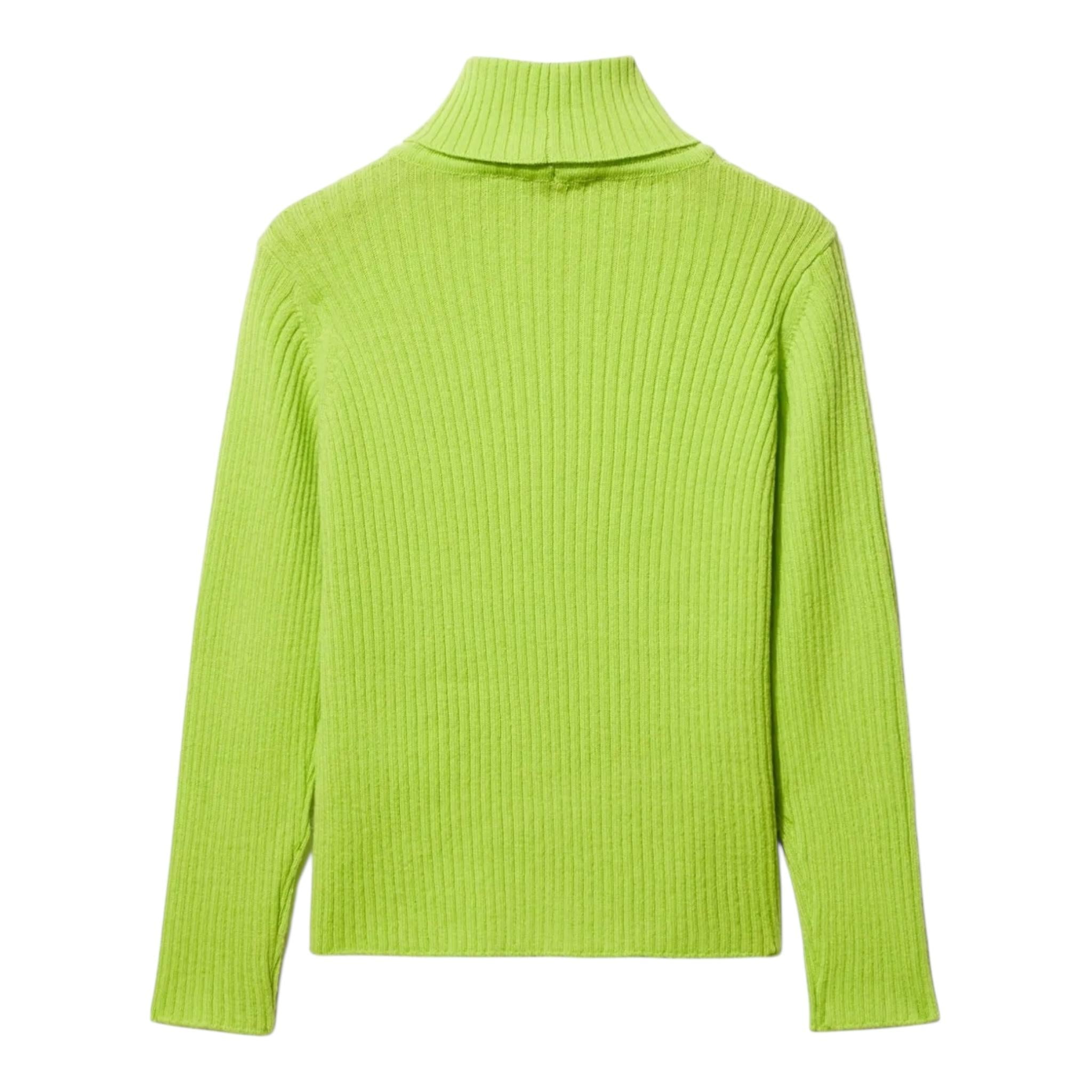EMILIO PUCCI maglia a costine collo alto tinta unita Verde per Bambina PT9A60 VERDE EMILIO PUCCI 