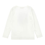 Monnalisa Shirt Girocollo Tinta Unita con Stampa per Bambina 19D612J BIANCO MONNALISA 