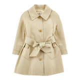 Monnalisa Trench Tinta Unita con Bottoni per Bambina 19E102 BEIGE MONNALISA 