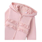 Minibanda Felpa Tinta Unita con Zip E Cappuccio per Neonata 3B707 ROSA MINIBANDA 