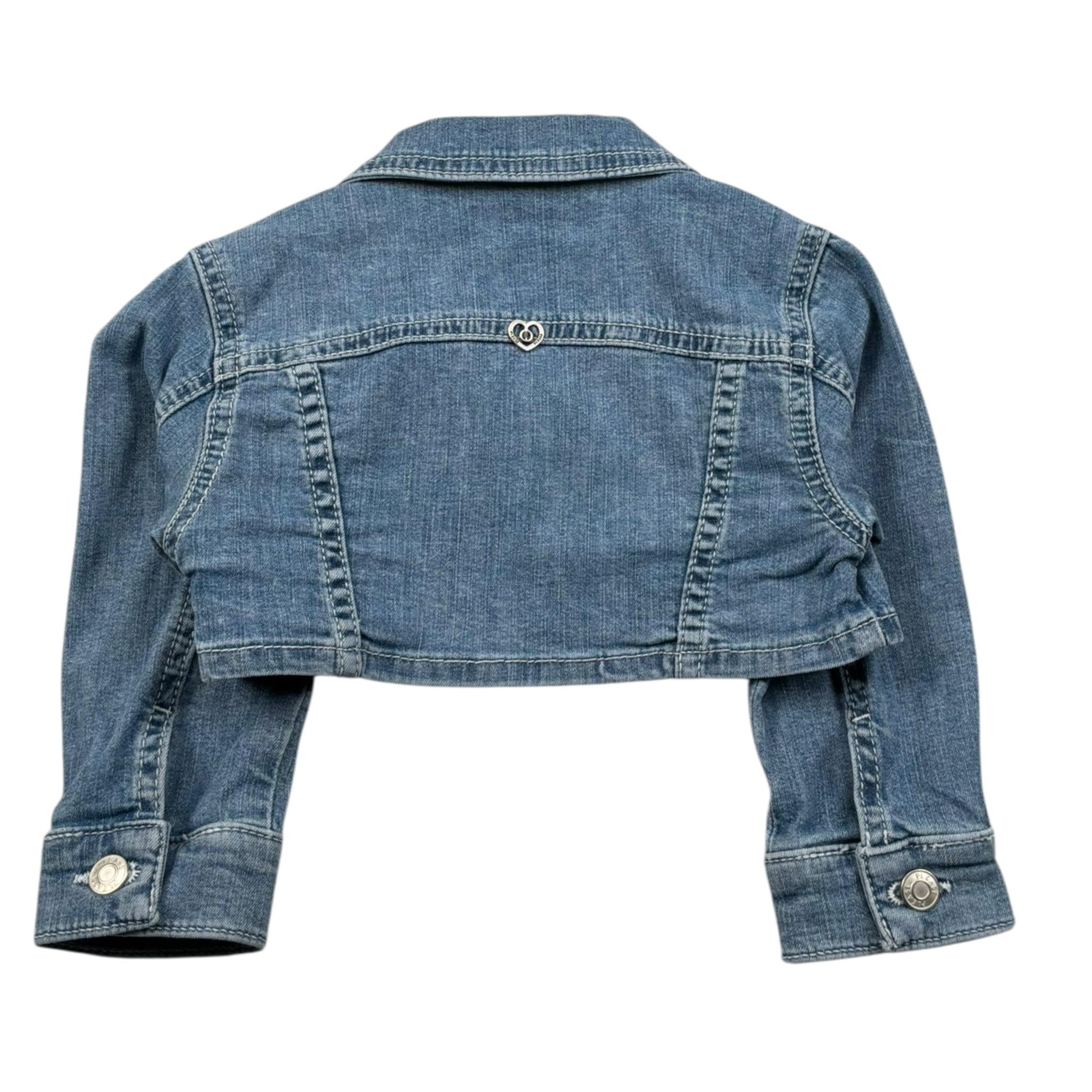 Please Giubbino In Denim Tinta Unita per Neonata JB29012G73 AZZURRO PLEASE 
