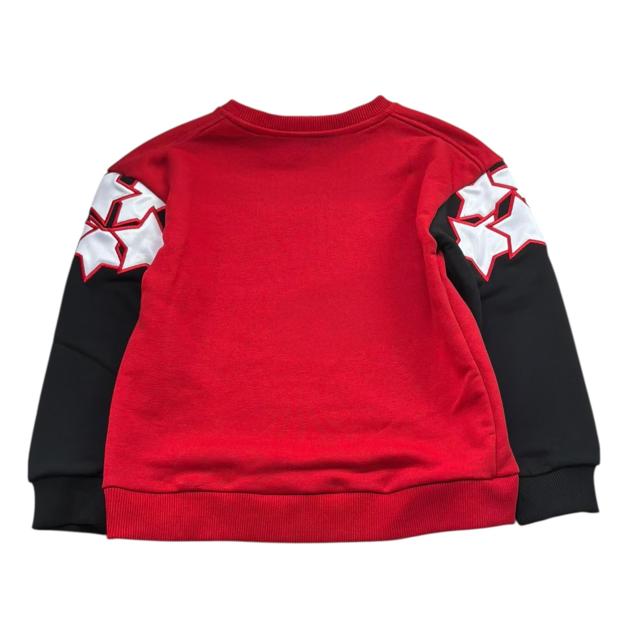 John Richmond Felpa Girocollo Tinta Unita con Maniche In Contrasto per Bambina RGP26085FE ROSSO JOHN RICHMOND 