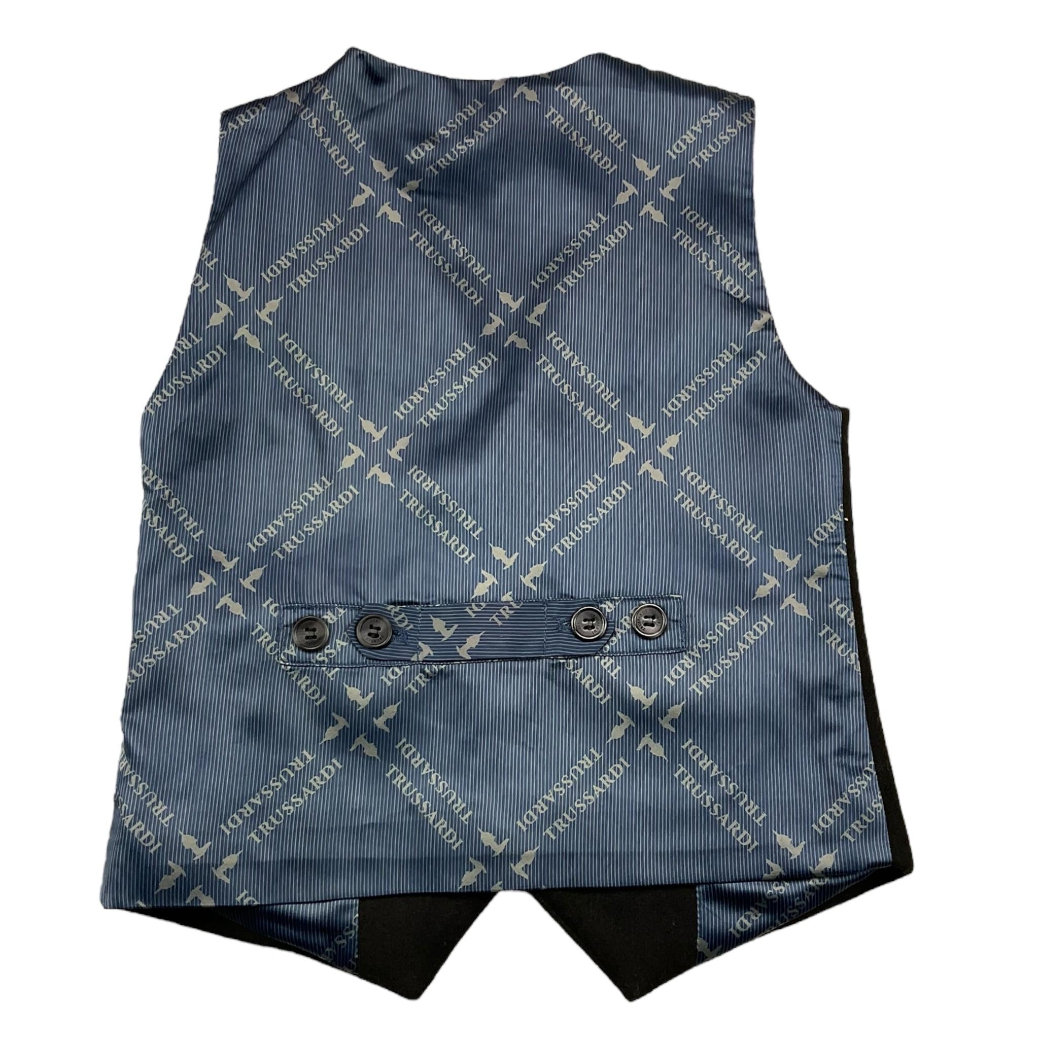TRUSSARDI gilet bicolore Nero/blu per Bambino TBA25125 NERO/BLU TRUSSARDI 