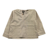 Aventiquattrore Beige gestreiftes Langarm-Kapuzenshirt für Babys