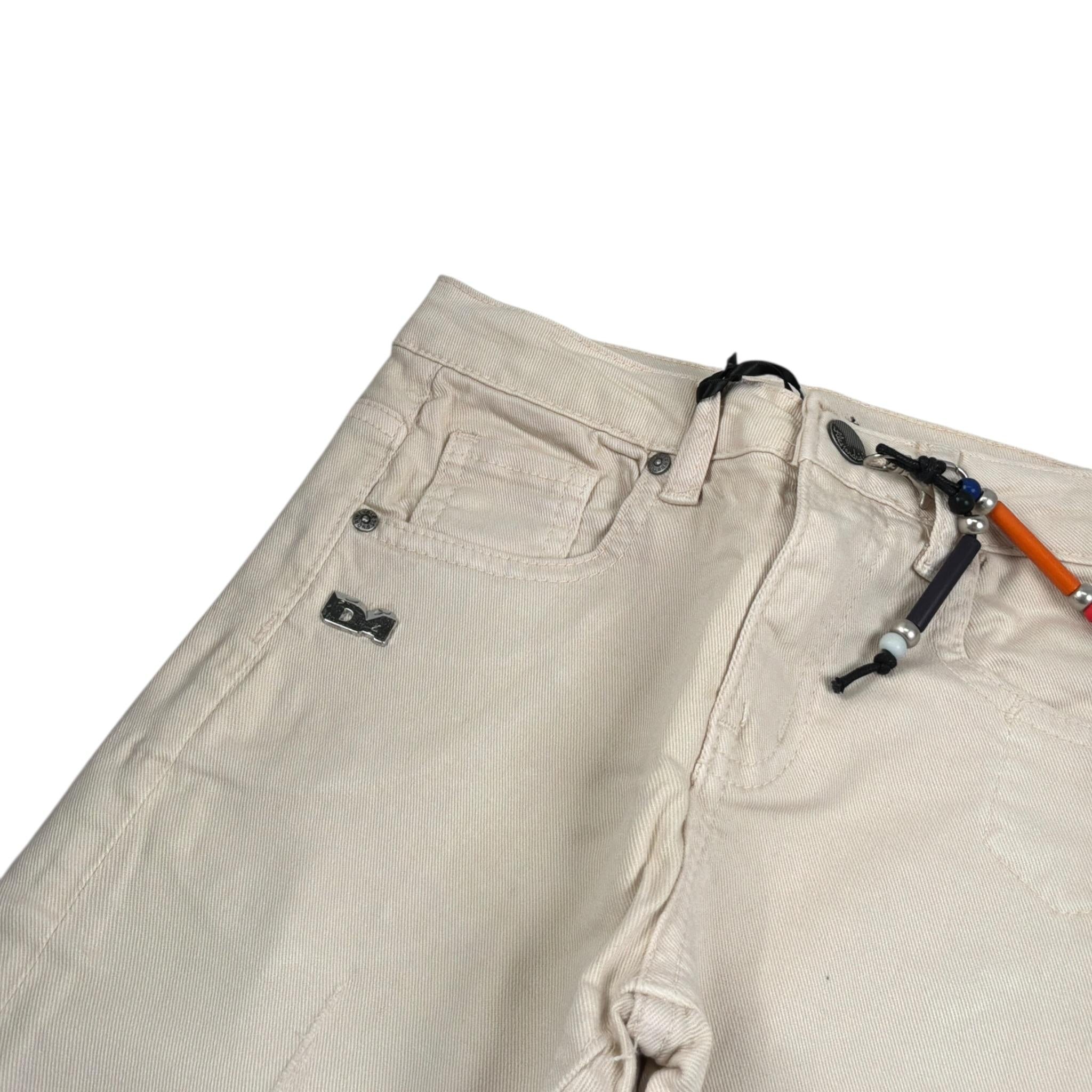Daniele Alessandrini Jeans tinta unita con Strappi Beige per Bambino 1231PD1398 BEIGE DANIELE ALESSANDRINI 