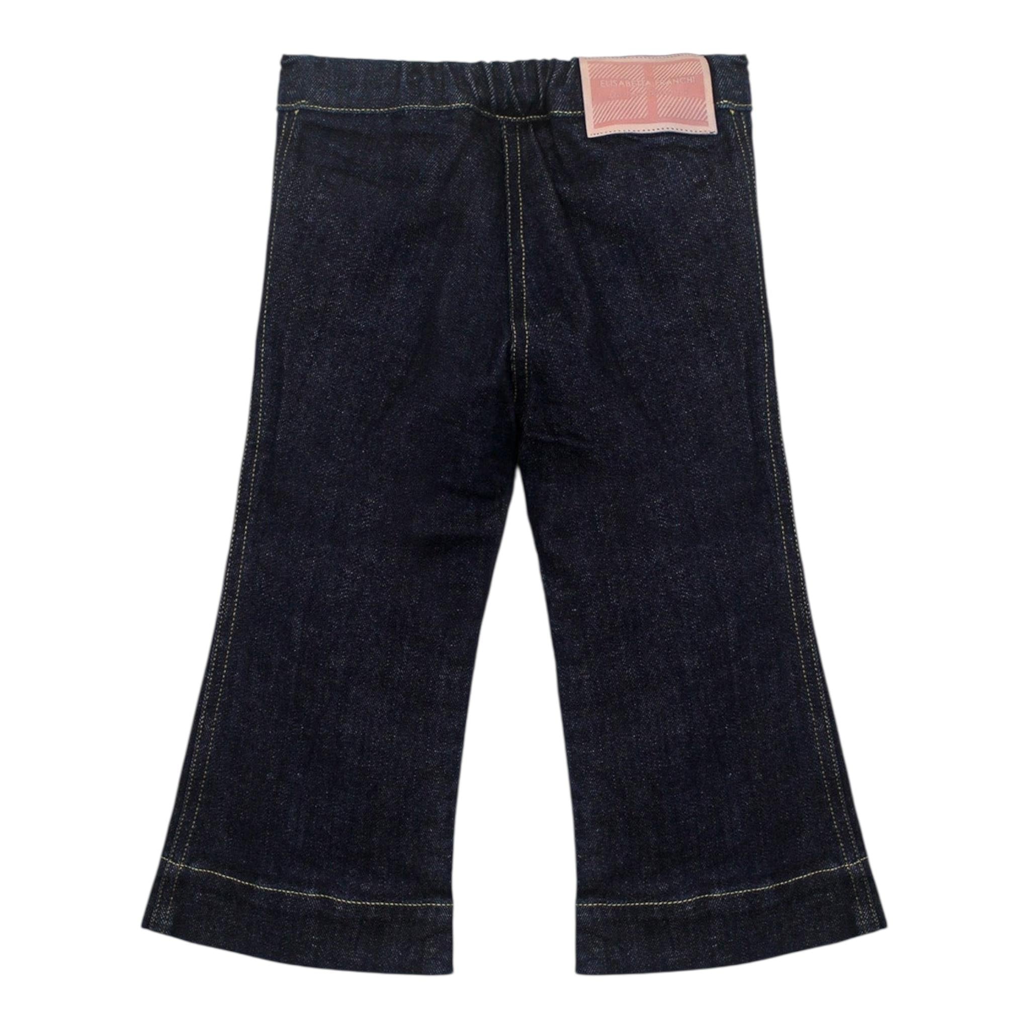 ELISABETTA FRANCHI jeans tinta unita modello zampa Blu per Bambina EGPA070 BLU ELISABETTA FRANCHI 