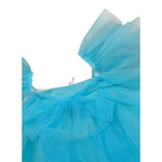 Miss Grant Top Tinta Unita con Tulle per Neonata MG1270 AZZURRO MISS GRANT 