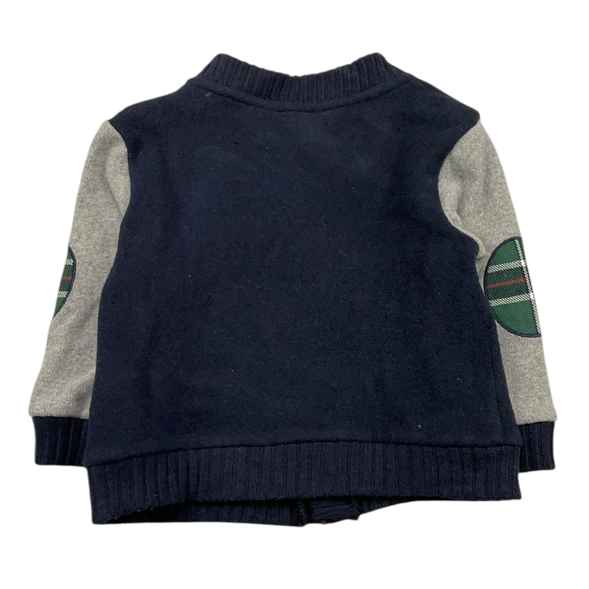 LE BEBE' cardigan tinta unita con manica in contrasto Blu per Neonato LBB5166 BLU LE BEBE' 