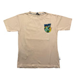 Bern T-Shirt Rundhals Einfarbig mit Kontrastdruck Elfenbein für Jungen