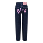 JOHN RICHMOND jeans tinta unita con stampa Blu per Bambina RGA24130JE BLU JOHN RICHMOND 