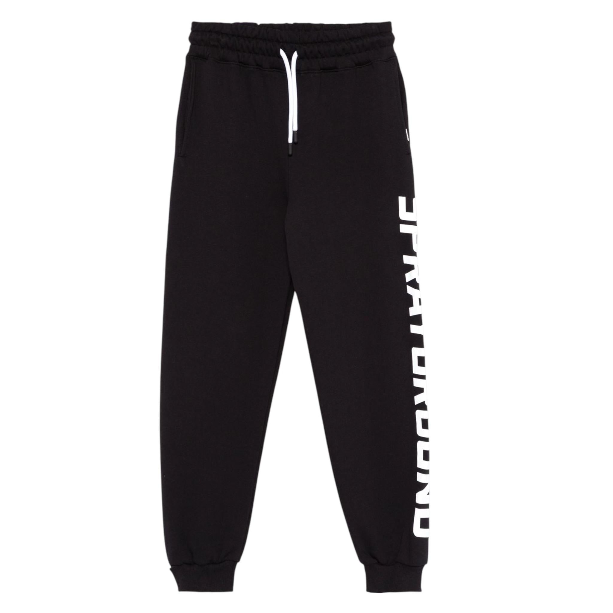 Sprayground Pantalone Tuta Tinta Unita con Stampa per Bambino SPY1113BLK NERO SPRAYGROUND 