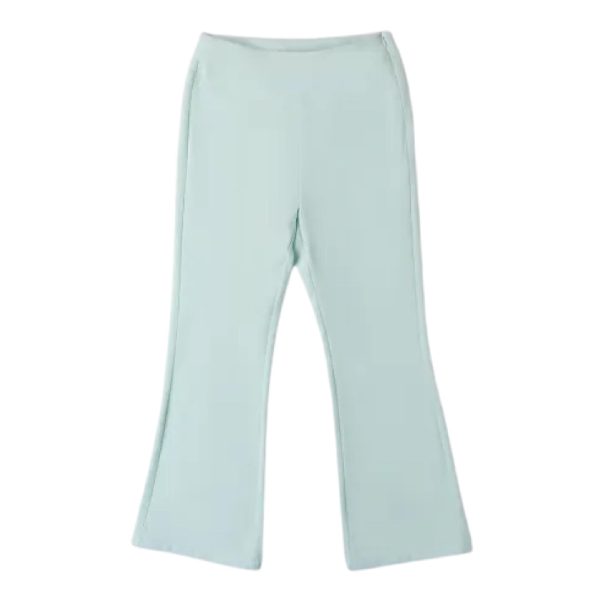 Sarabanda Pantalone Tinta Unita Modello A Zampa per Bambina 0B476 VERDE ACQUA SARABANDA 