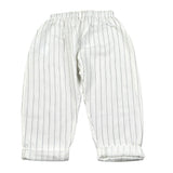 Petit Indi Pantalone Tinta Unita con Fantasia A Righe per Bambino SS25BK8225XJ BIANCO PETIT INDI 