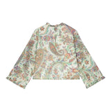 Etro Camicia Tinta Unita con Fantasia per Bambina GU5A53 BIANCO ETRO 