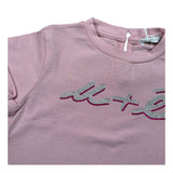 M+E' T-Shirt Girocollo Tinta Unita con Stampa per Neonata UE1405 ROSA M+E' 