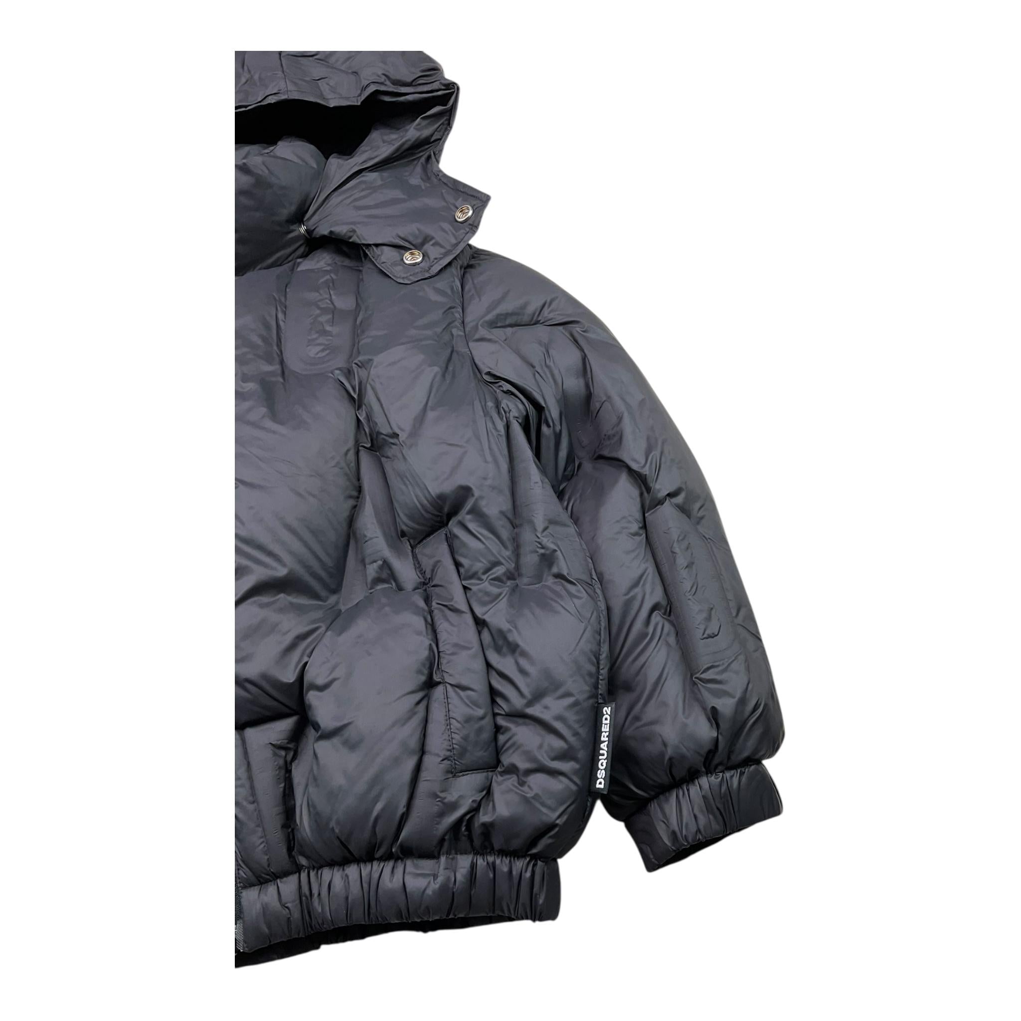 DSQUARED2 giubbino tinta unita con cappuccio Nero per Bambina DQ1859 NERO DSQUARED2 