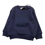 CESARE PACIOTTI felpa tinta unita girocollo con stampa Blu per Neonato MFP5352B BLU CESARE PACIOTTI 