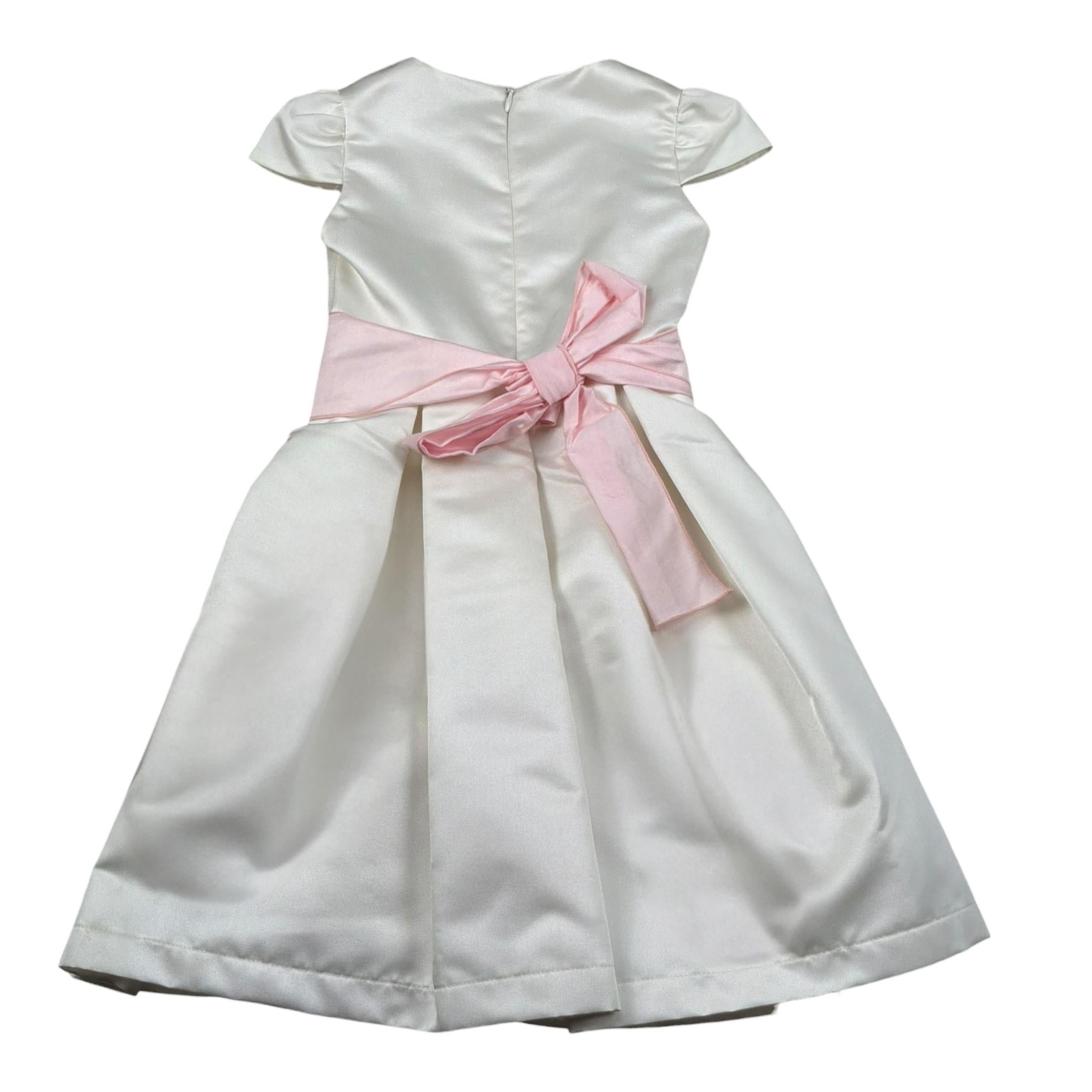 Pure Firenze Abito Mezza tinta unita Cn Cinturino Panna per Bambina PC01245 PANNA PURE FIRENZE 