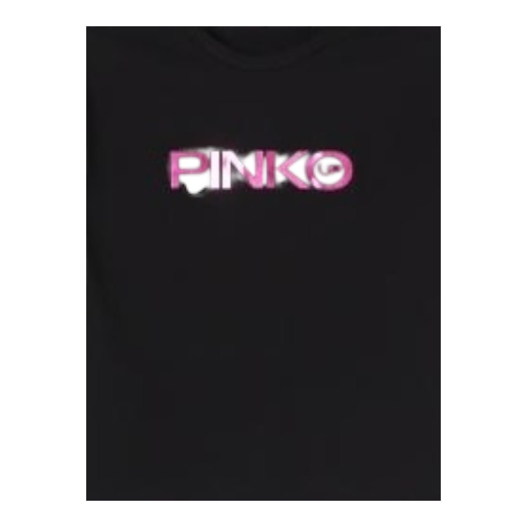 PINKO t-shirt girocollo tinta unita con stampa Nero per Bambina F4PIJGTH092 NERO PINKO 
