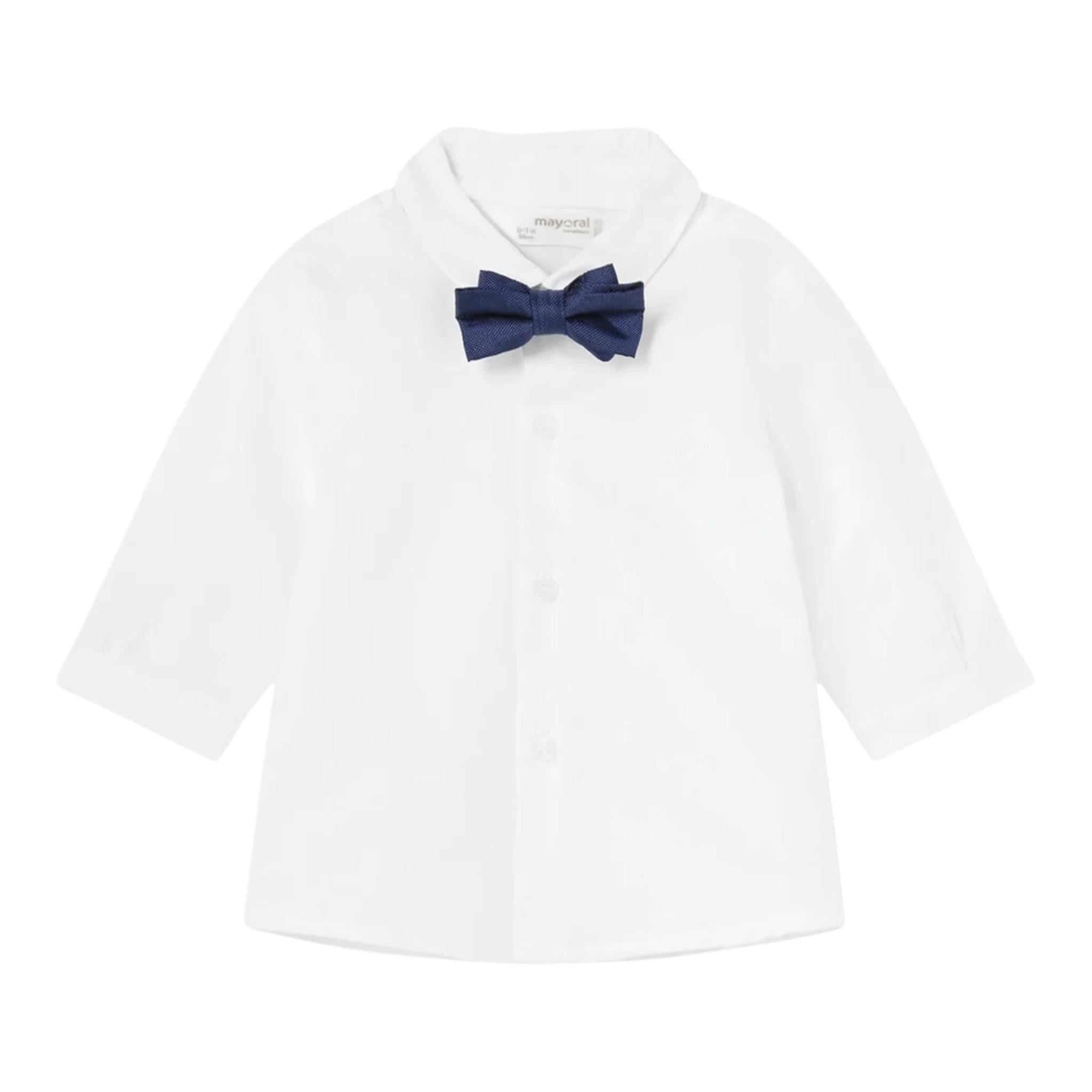 MAYORAL camicia tinta unita con papillons Bianco/blu per Neonato 2180X BIANCO/BLU MAYORAL 