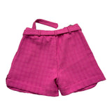 Manila Grace einfarbige Shorts mit rosa Gürtel für Mädchen