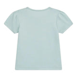 Guess T-Shirt Girocollo Tinta Unita con Logo per Neonata A5RI03K6YW4X VERDE ACQUA GUESS 