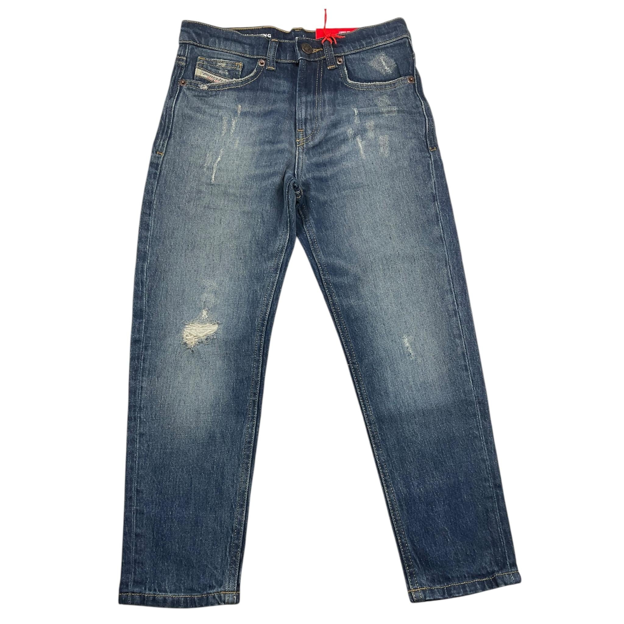 DIESEL jeans tinta unita con girovita regolabile Blu per Bambino J00981 BLU DIESEL 