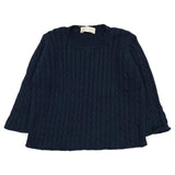 JO Milano – Einfarbiger, blauer Pullover mit Rundhalsausschnitt für Neugeborene